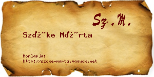 Szőke Márta névjegykártya