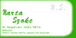 marta szoke business card